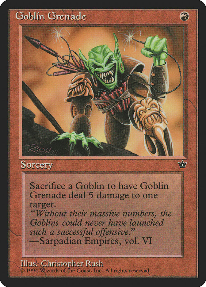 Goblin Grenade (Christopher Rush) [Fallen Empires] | Jack's On Queen