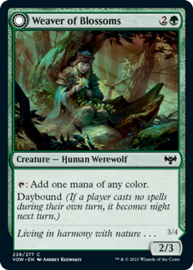 Weaver of Blossoms // Blossom-Clad Werewolf [Innistrad: Crimson Vow] | Jack's On Queen