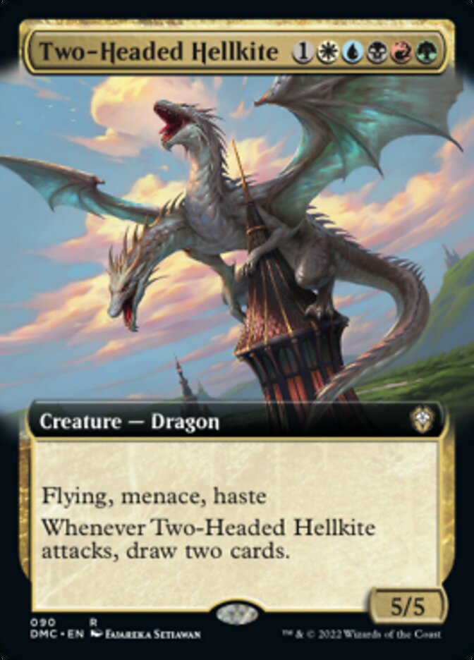 Two-Headed Hellkite (Extended Art) [Dominaria United Commander] | Jack's On Queen