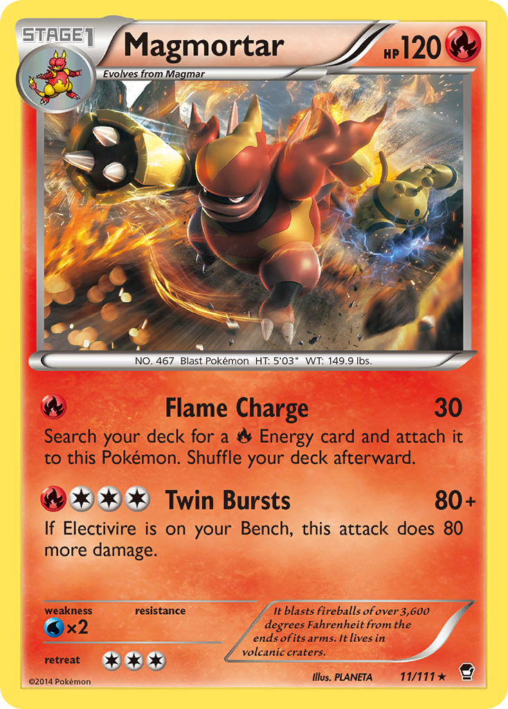 Magmortar (11/111) [XY: Furious Fists] | Jack's On Queen