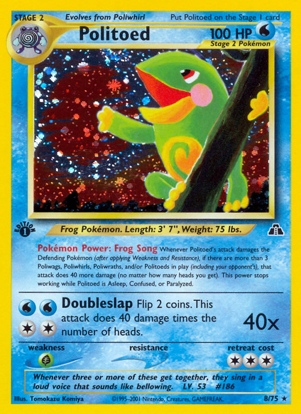 Politoed (8/75) [Neo Discovery 1st Edition] | Jack's On Queen