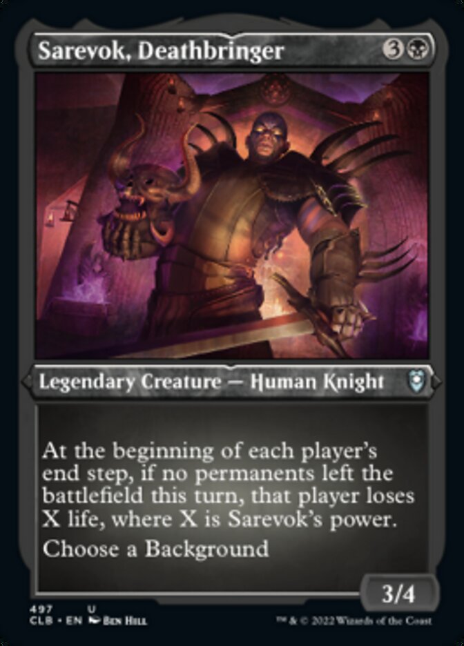 Sarevok, Deathbringer (Foil Etched) [Commander Legends: Battle for Baldur's Gate] | Jack's On Queen