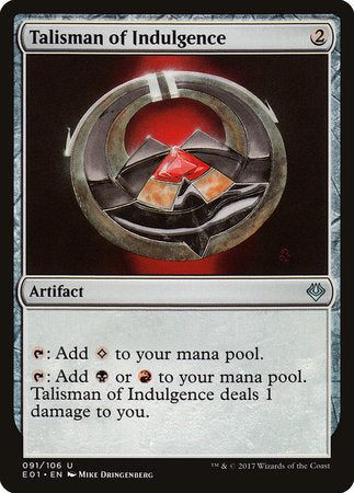 Talisman of Indulgence [Archenemy: Nicol Bolas] | Jack's On Queen