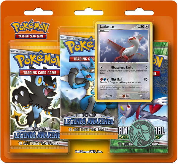 Diamond & Pearl: Legends Awakened - 3-Pack Blister (Latias Lv.45) | Jack's On Queen