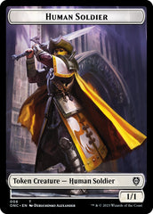 Human Soldier // Elephant Double-Sided Token [Phyrexia: All Will Be One Commander Tokens] | Jack's On Queen