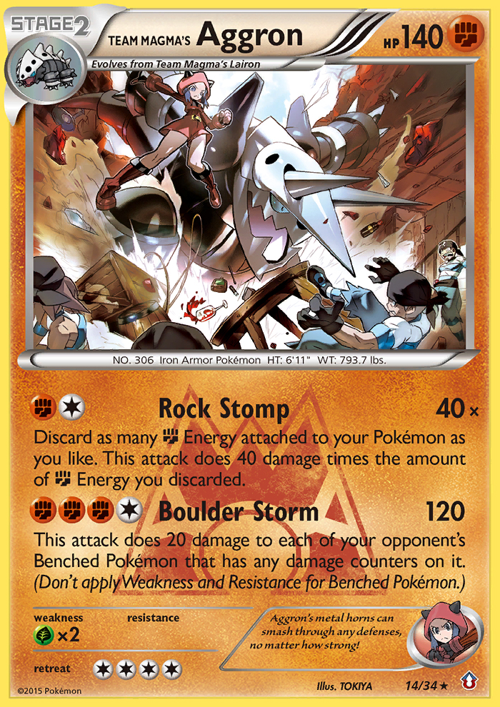 Team Magma's Aggron (14/34) [XY: Double Crisis] | Jack's On Queen