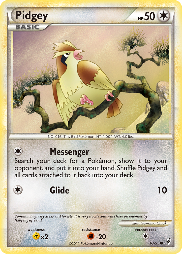 Pidgey (67/95) [HeartGold & SoulSilver: Call of Legends] | Jack's On Queen