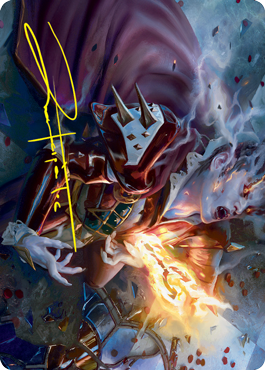 Flame-Blessed Bolt Art Card (Gold-Stamped Signature) [Innistrad: Crimson Vow Art Series] | Jack's On Queen