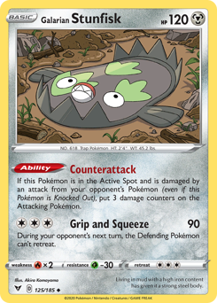 Galarian Stunfisk (125/185) [Sword & Shield: Vivid Voltage] | Jack's On Queen