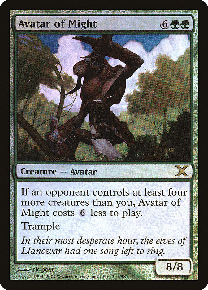 Avatar of Might (Premium Foil) [Tenth Edition] | Jack's On Queen