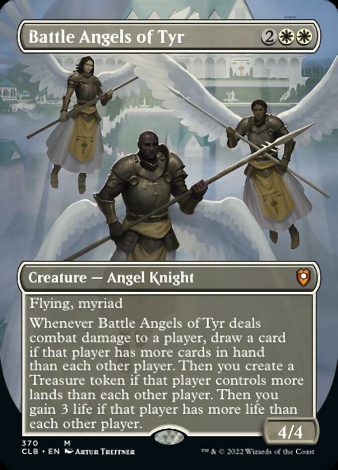 Battle Angels of Tyr (Borderless Alternate Art) [Commander Legends: Battle for Baldur's Gate] | Jack's On Queen