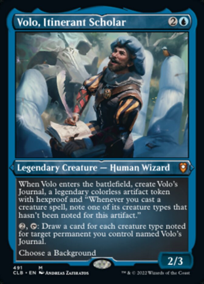 Volo, Itinerant Scholar (Foil Etched) [Commander Legends: Battle for Baldur's Gate] | Jack's On Queen