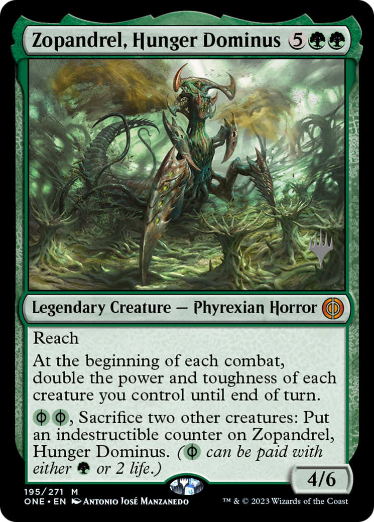 Zopandrel, Hunger Dominus (Promo Pack) [Phyrexia: All Will Be One Promos] | Jack's On Queen