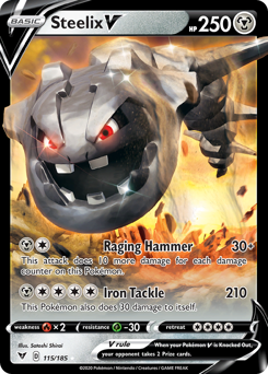 Steelix V (115/185) [Sword & Shield: Vivid Voltage] | Jack's On Queen