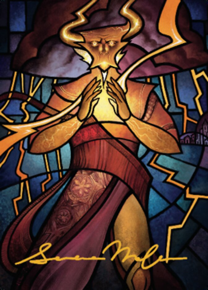 Najal, the Storm Runner Art Card (Gold-Stamped Signature) [Dominaria United Art Series] | Jack's On Queen
