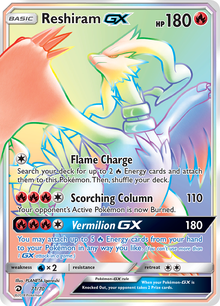 Reshiram GX (71/70) [Sun & Moon: Dragon Majesty] | Jack's On Queen