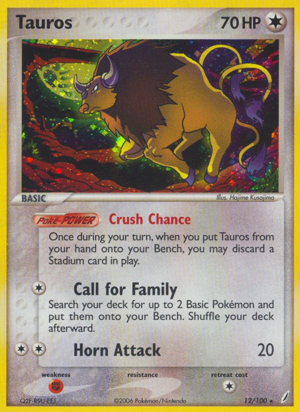 Tauros (12/100) [EX: Crystal Guardians] | Jack's On Queen