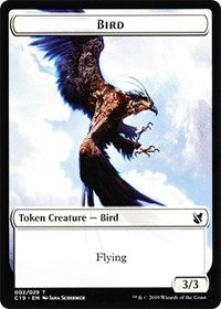 Bird (002) // Sculpture Double-sided Token [Commander 2019 Tokens] | Jack's On Queen