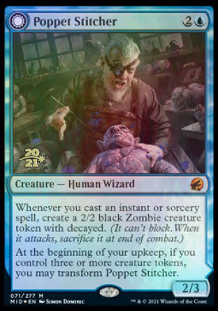 Poppet Stitcher // Poppet Factory [Innistrad: Midnight Hunt Prerelease Promos] | Jack's On Queen