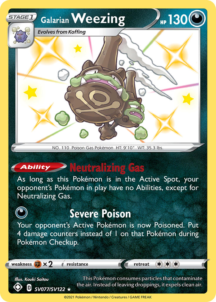 Galarian Weezing (SV077/SV122) [Sword & Shield: Shining Fates] | Jack's On Queen