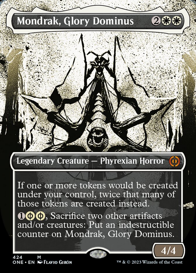 Mondrak, Glory Dominus (Borderless Ichor Step-and-Compleat Foil) [Phyrexia: All Will Be One] | Jack's On Queen