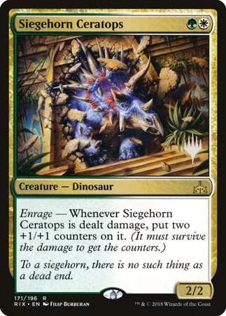 Siegehorn Ceratops [Rivals of Ixalan Promos] | Jack's On Queen