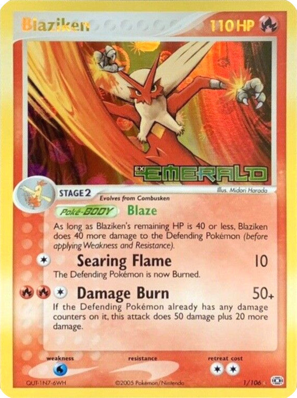 Blaziken (1/106) (Stamped) [EX: Emerald] | Jack's On Queen