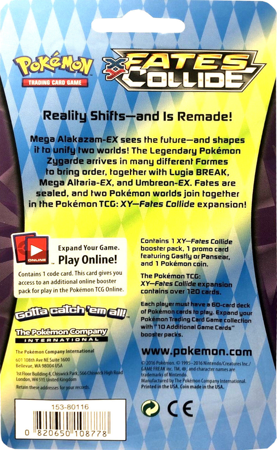 XY: Fates Collide - Single Pack Blister (Pansear) | Jack's On Queen