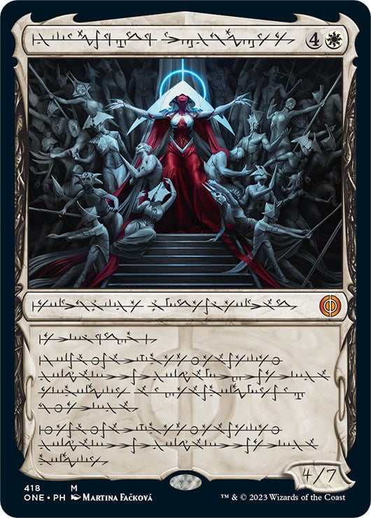Elesh Norn, Mother of Machines (Phyrexian Step-and-Compleat Foil) [Phyrexia: All Will Be One] | Jack's On Queen