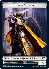Human Soldier // Tuktuk the Returned Double-sided Token [Double Masters Tokens] | Jack's On Queen