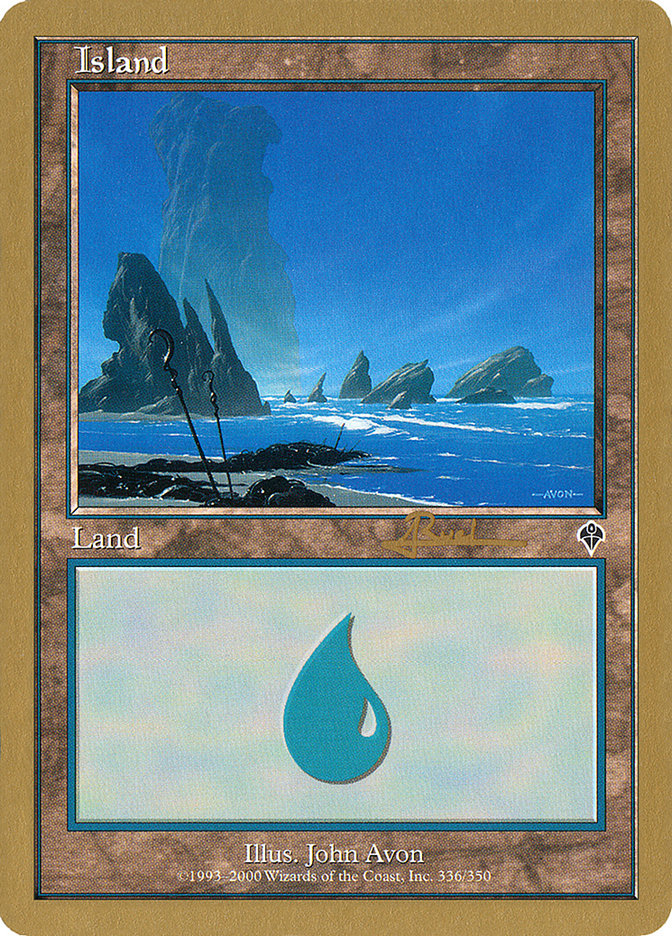 Island (ar336) (Antoine Ruel) [World Championship Decks 2001] | Jack's On Queen