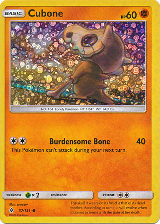 Cubone (57/131) (General Mills Promo) [Sun & Moon: Forbidden Light] | Jack's On Queen