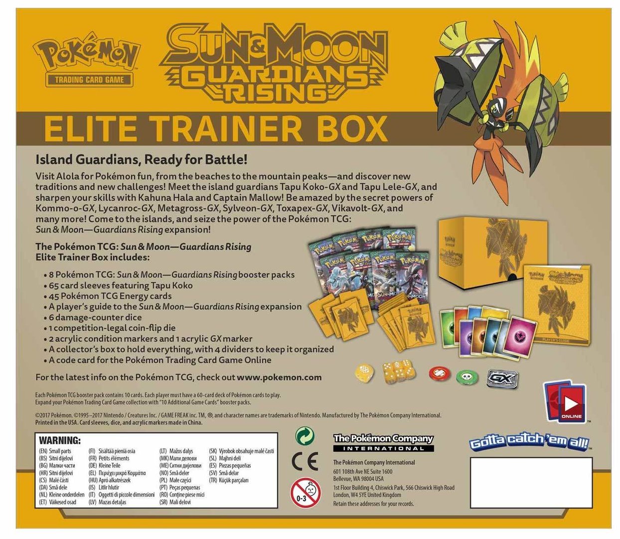 Sun & Moon: Guardians Rising - Elite Trainer Box | Jack's On Queen