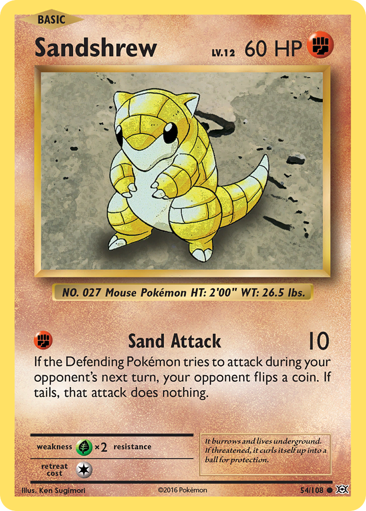 Sandshrew (54/108) [XY: Evolutions] | Jack's On Queen