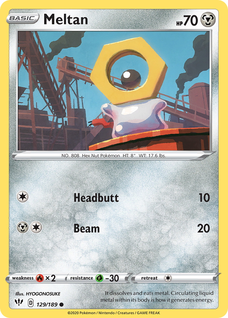 Meltan (129/189) [Sword & Shield: Darkness Ablaze] | Jack's On Queen