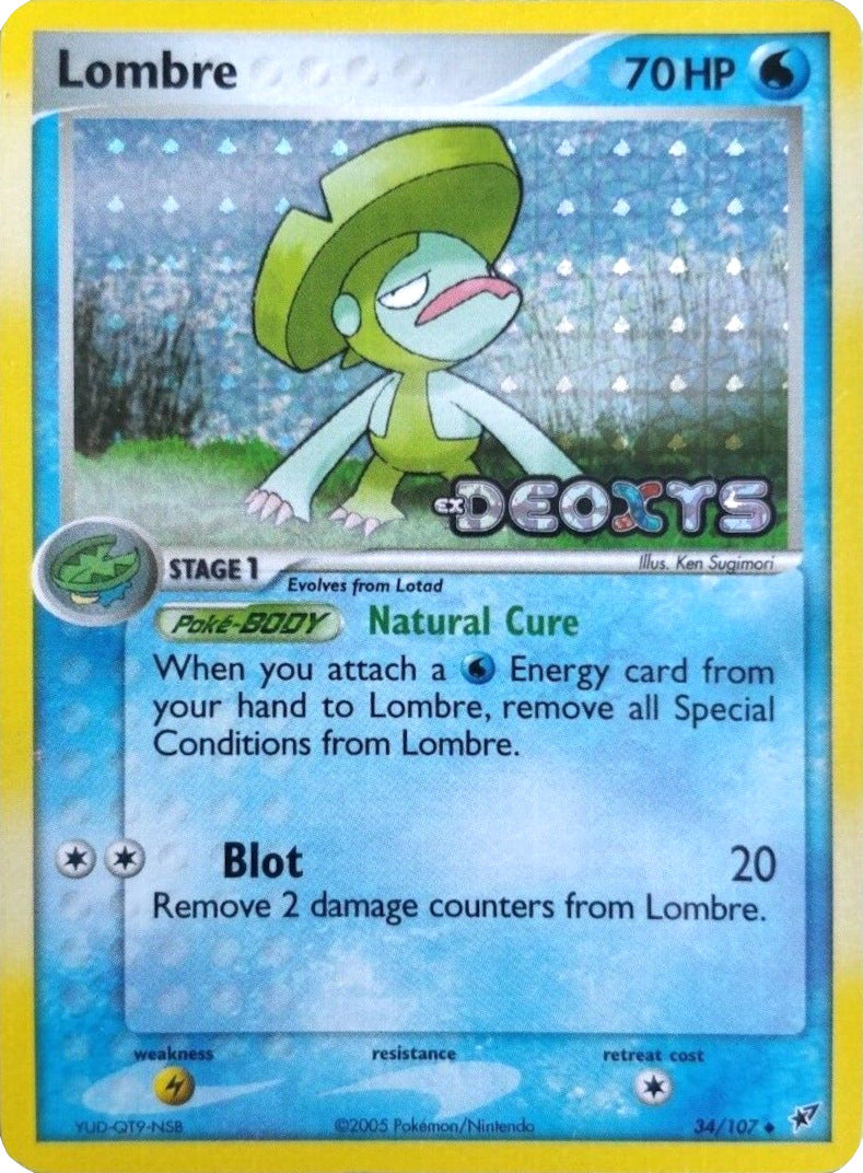 Lombre (34/107) (Stamped) [EX: Deoxys] | Jack's On Queen