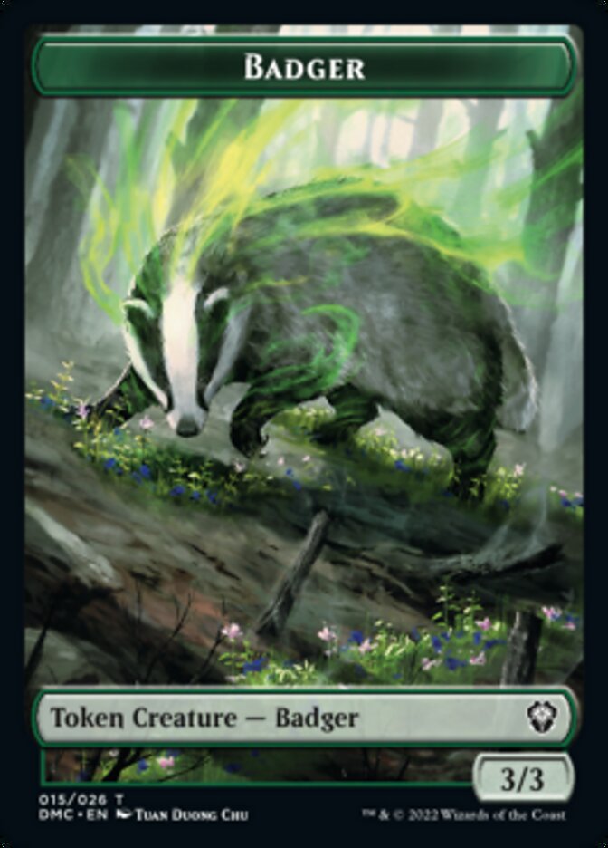 Saproling // Badger Double-sided Token [Dominaria United Tokens] | Jack's On Queen