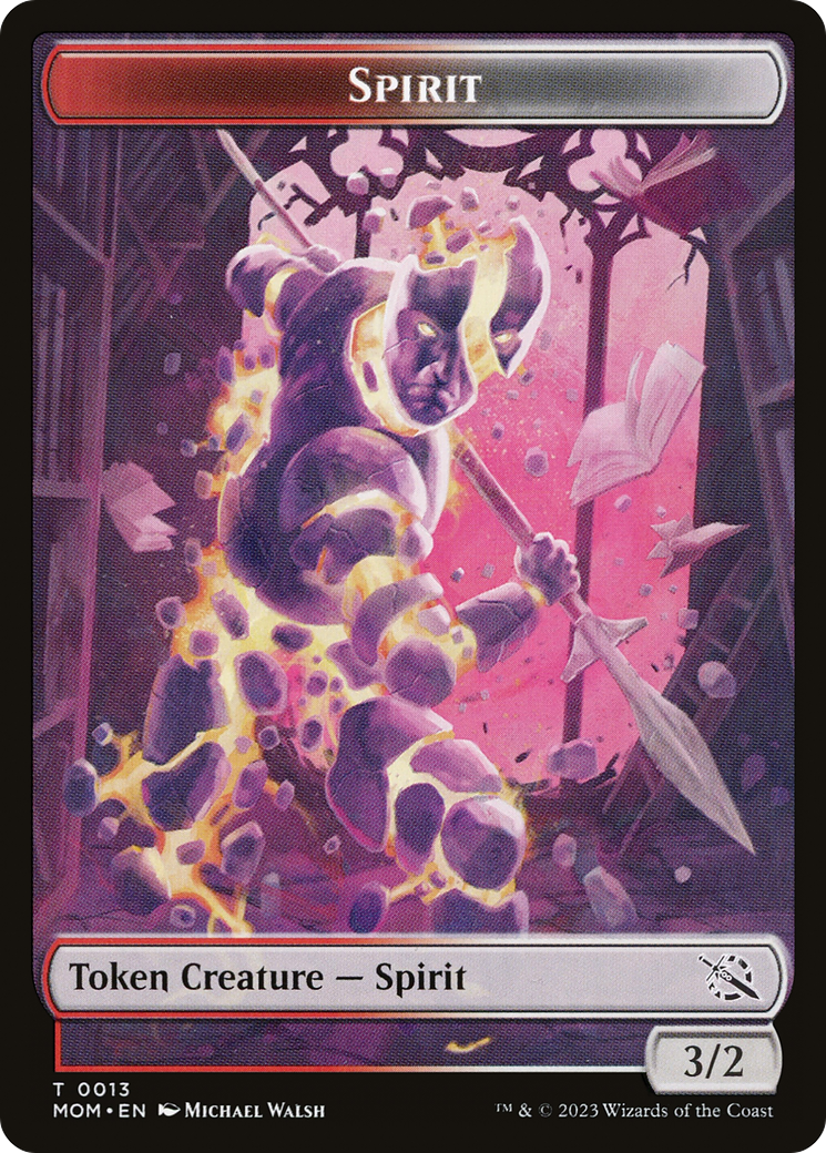 Monk // Spirit (13) Double-Sided Token [March of the Machine Tokens] | Jack's On Queen