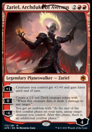 Zariel, Archduke of Avernus (Promo Pack) [Dungeons & Dragons: Adventures in the Forgotten Realms Promos] | Jack's On Queen