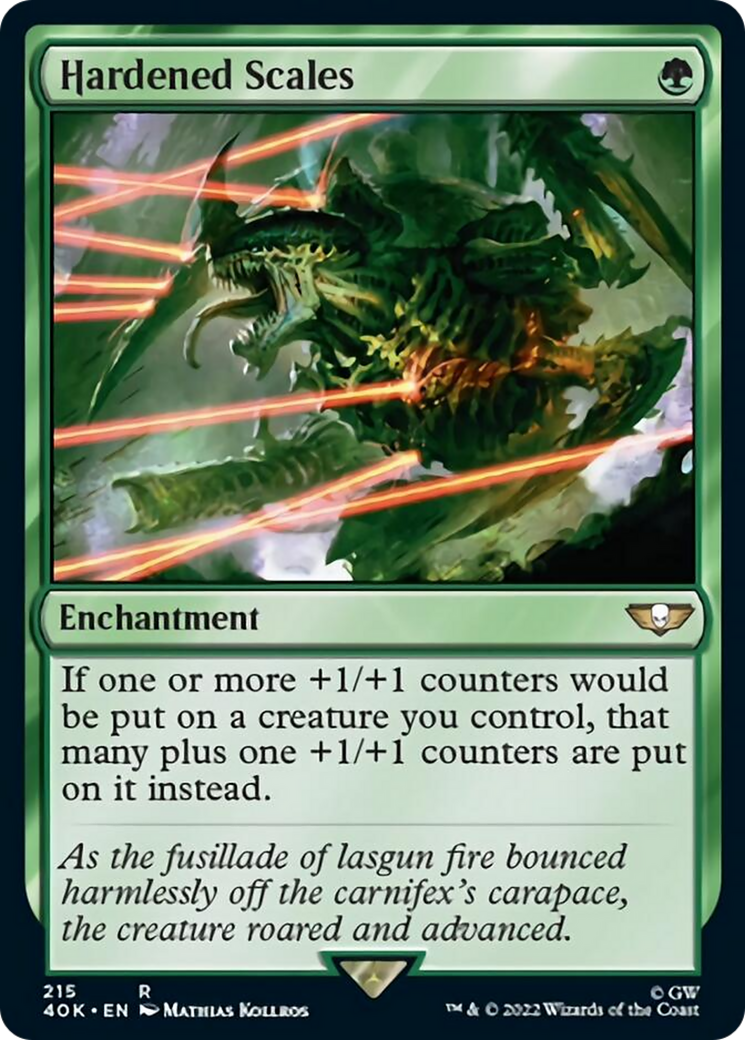 Hardened Scales (Surge Foil) [Universes Beyond: Warhammer 40,000] | Jack's On Queen