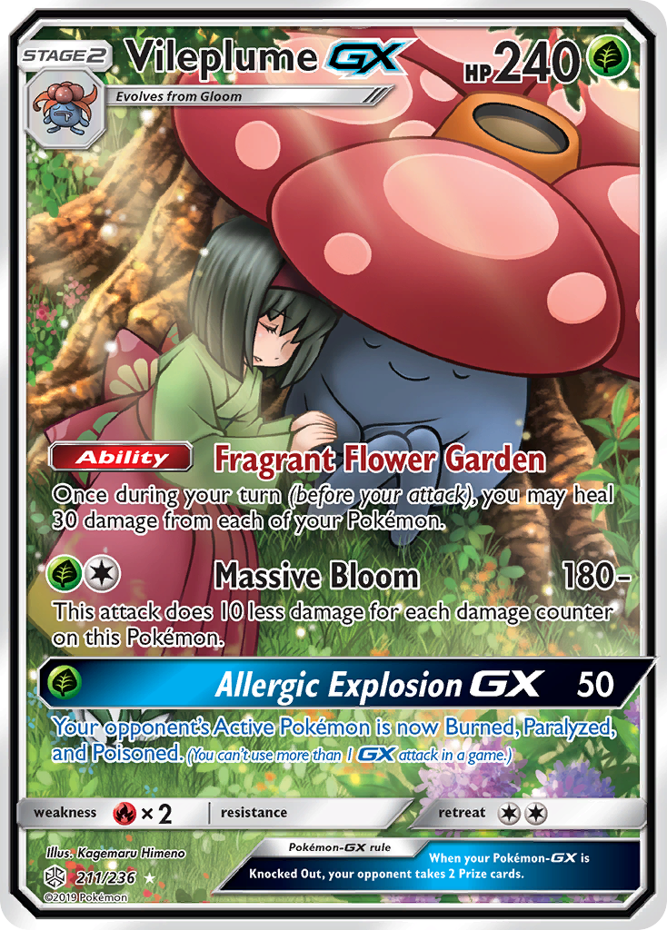 Vileplume GX (211/236) [Sun & Moon: Cosmic Eclipse] | Jack's On Queen