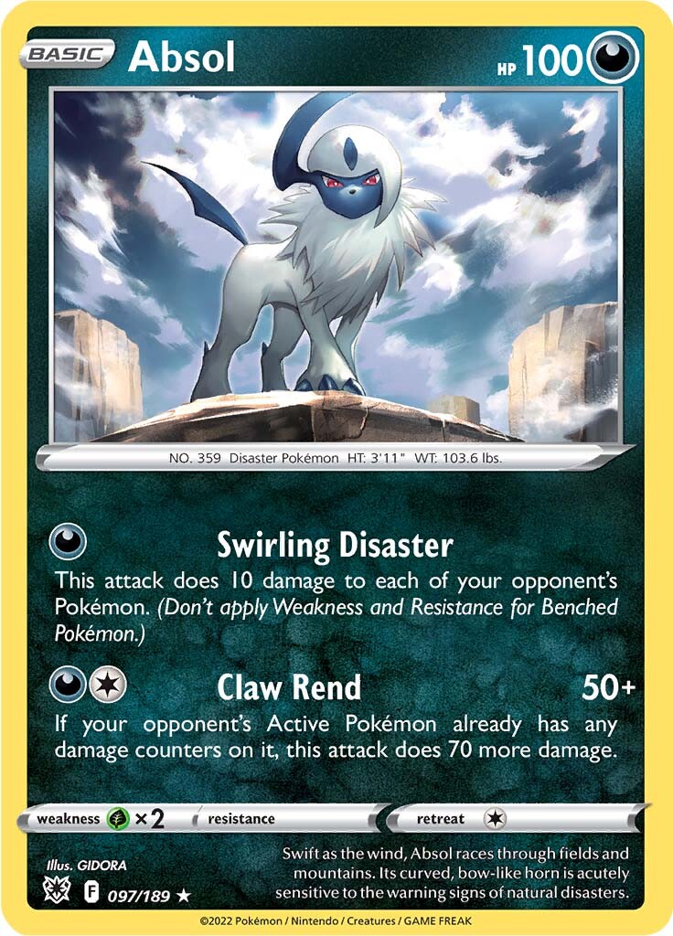 Absol (097/189) (Theme Deck Exclusive) [Sword & Shield: Astral Radiance] | Jack's On Queen