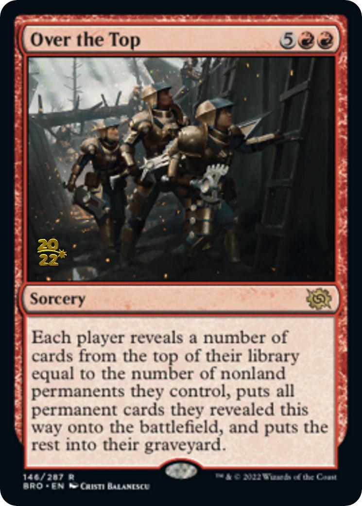 Over the Top [The Brothers' War: Prerelease Promos] | Jack's On Queen