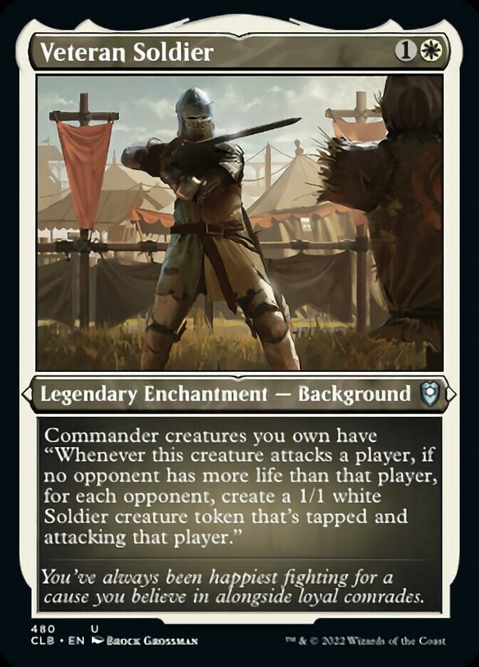 Veteran Soldier (Foil Etched) [Commander Legends: Battle for Baldur's Gate] | Jack's On Queen