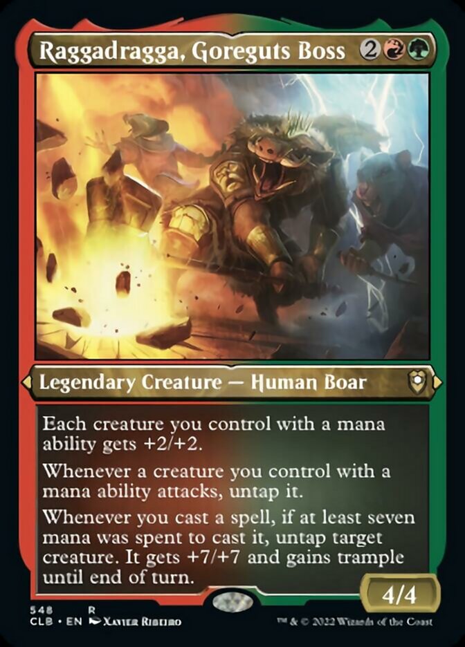 Raggadragga, Goreguts Boss (Foil Etched) [Commander Legends: Battle for Baldur's Gate] | Jack's On Queen