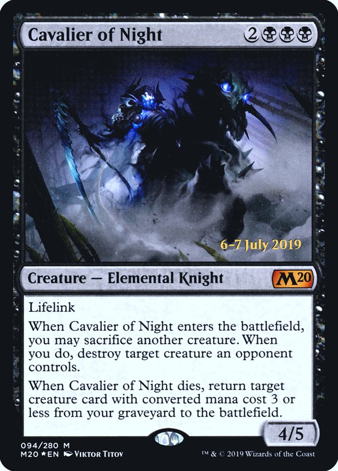 Cavalier of Night  [Core Set 2020 Prerelease Promos] | Jack's On Queen