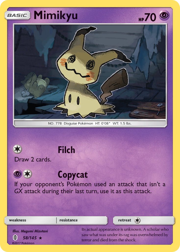 Mimikyu (58/145) (Theme Deck Exclusive) [Sun & Moon: Guardians Rising] | Jack's On Queen