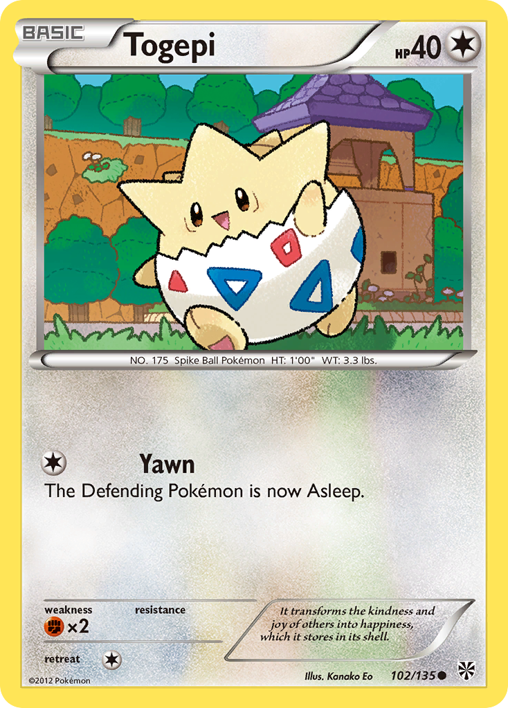 Togepi (102/135) [Black & White: Plasma Storm] | Jack's On Queen