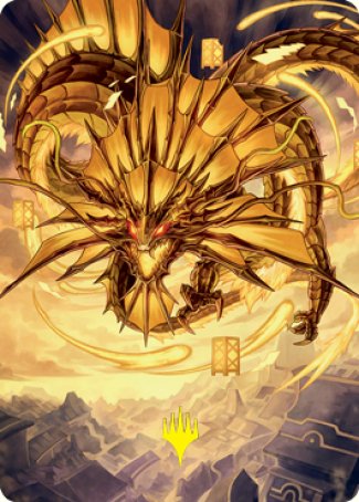 Ao, the Dawn Sky 2 Art Card (Gold-Stamped Signature) [Kamigawa: Neon Dynasty Art Series] | Jack's On Queen