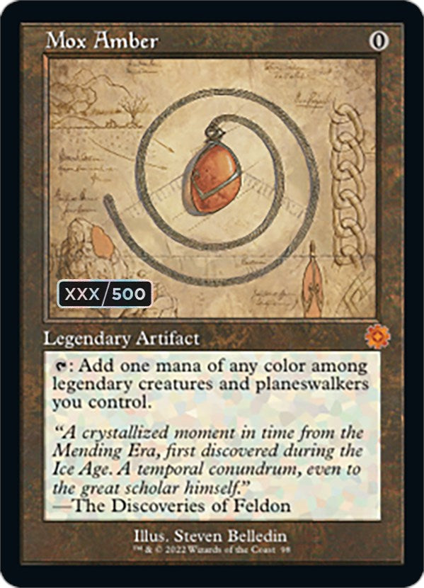 Mox Amber (Retro Schematic) (Serial Numbered) [The Brothers' War Retro Artifacts] | Jack's On Queen